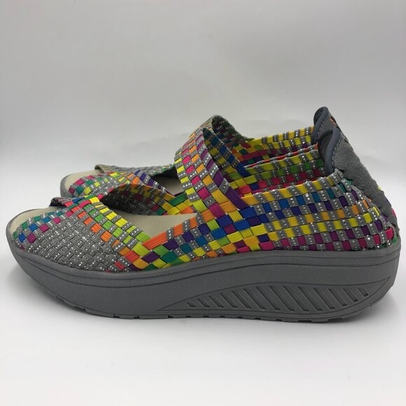 Corkus Women's Colorful Wedge Sandals Mary Janes Slip On Open Toe Beth Size 10 - Picture 7 of 14